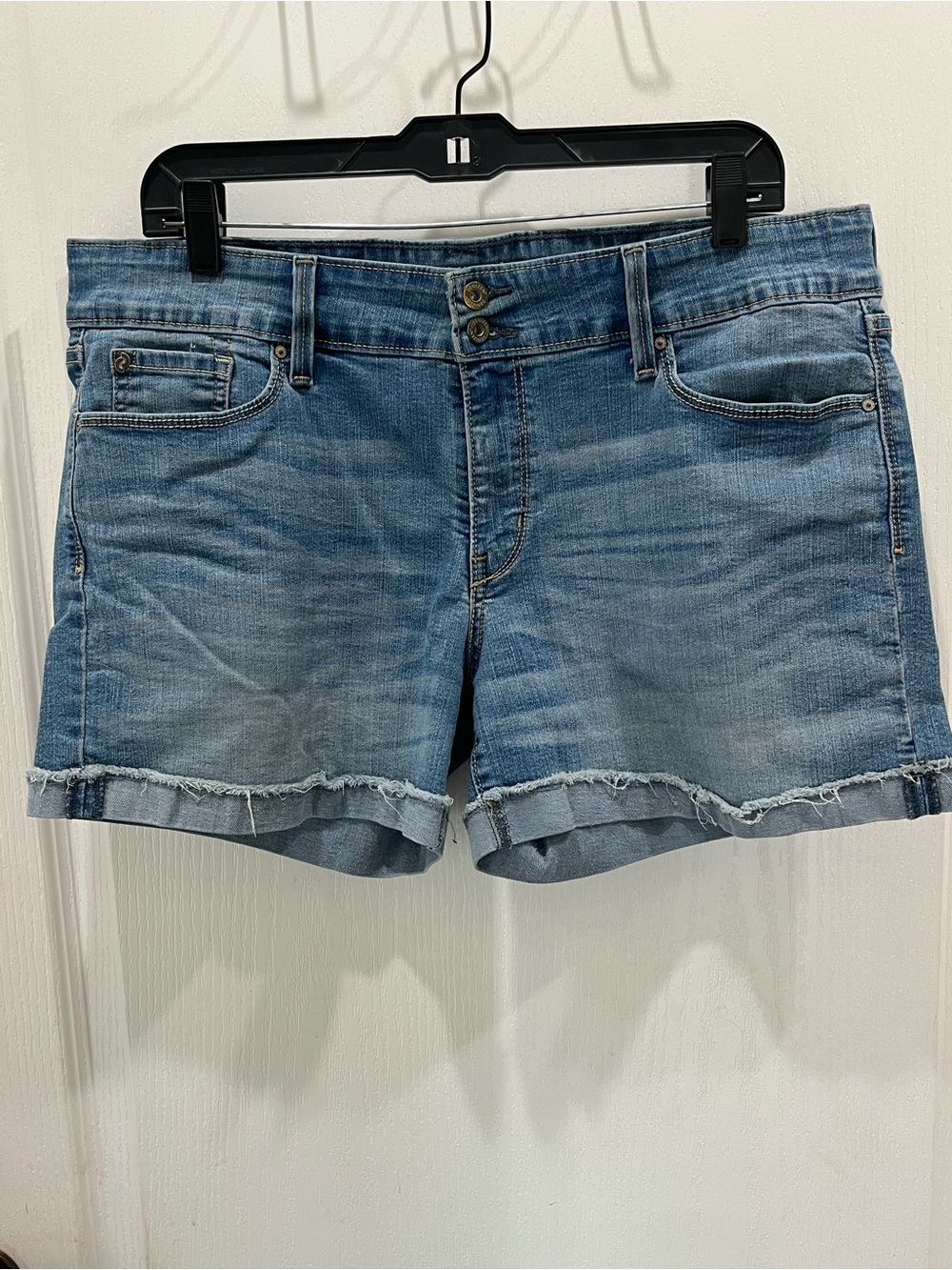 Denizen from Levi's Light Blue Distressed Denim Shorts